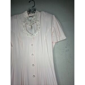 Vintage Frederick's of Hollywood Light Pink Front Buttoned Elegant Dress | Sz: 8